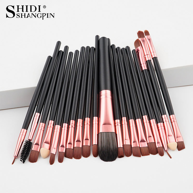 20PCSMakeup Brushes Luxury Champagne For Foundation Powder Blush Eyeshadow Concealer Lip Eye Makeup Brush Cosmetics Beauty Tools