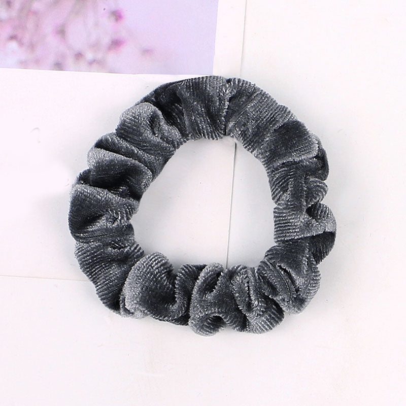 1Pc Women Elastic Hair Ring Winter Soft Velvet Rubber Bands Hair Bands Girls Sweet Solid Color Hair Accessories Ponytail Holder