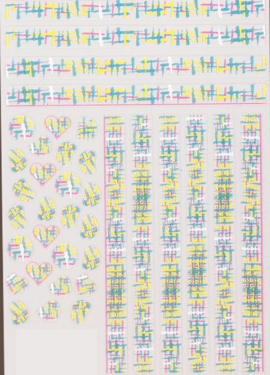 3D Acrylic Engraved  Nail Sticker Winter Sweater Charm desgin Water Decals Empaistic Nail Water Slide Decals Z0249