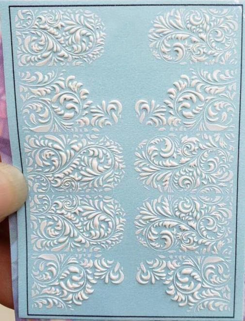 3D Acrylic Engraved  Nail Sticker Winter Sweater Charm desgin Water Decals Empaistic Nail Water Slide Decals Z0249