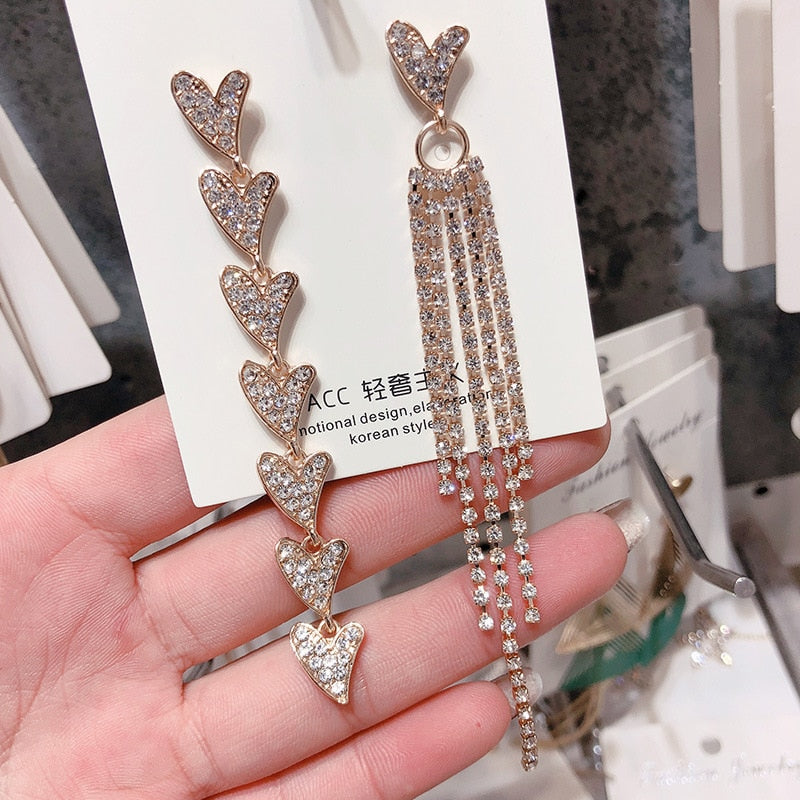 silver needle long pearl earrings female fashion temperament simple anti-allergy earrings summer personality net ornaments