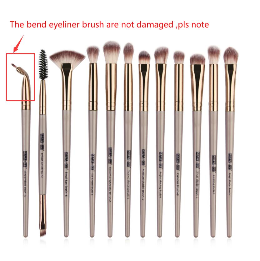 12 Pcs/lot Makeup Brushes Set Eye Shadow Brushes Blending Eyeliner Eyelash Eyebrow Brushes for Makeup Brochas Maquillaje