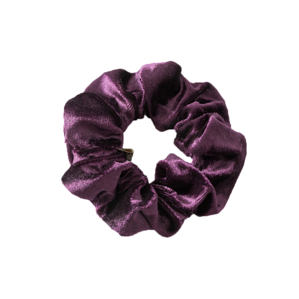 1Pc Women Elastic Hair Ring Winter Soft Velvet Rubber Bands Hair Bands Girls Sweet Solid Color Hair Accessories Ponytail Holder