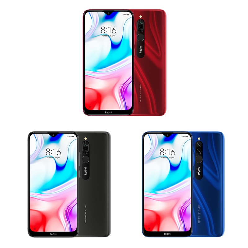 In Stock Global ROM Xiaomi Redmi 8 4GB 64GB Snapdragon 439 Octa Core 12MP Dual Camera Mobile Phone 5000mAh Large Battery OTA