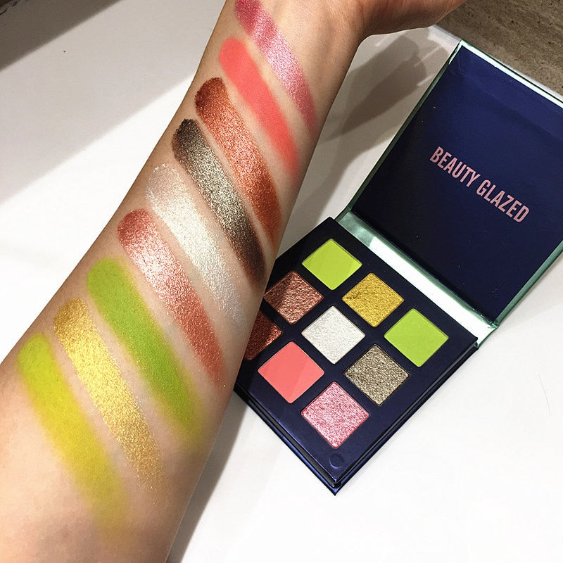 Beauty Glazed Neon Eyeshadow Pallete Colorful Waterproof Eyeshadow Makeup Pallete Lasting High Pigment Effect Eye Shadow