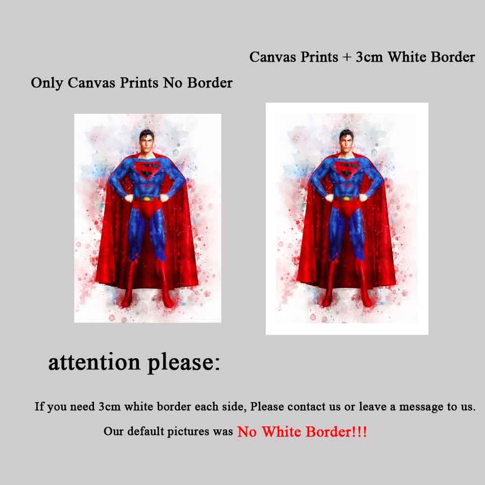 Superheroes Watercolor Art Print Avengers Marvel Hulk Batman Superman Captain America Birthday Gifts Wall Pictures for Boys Room