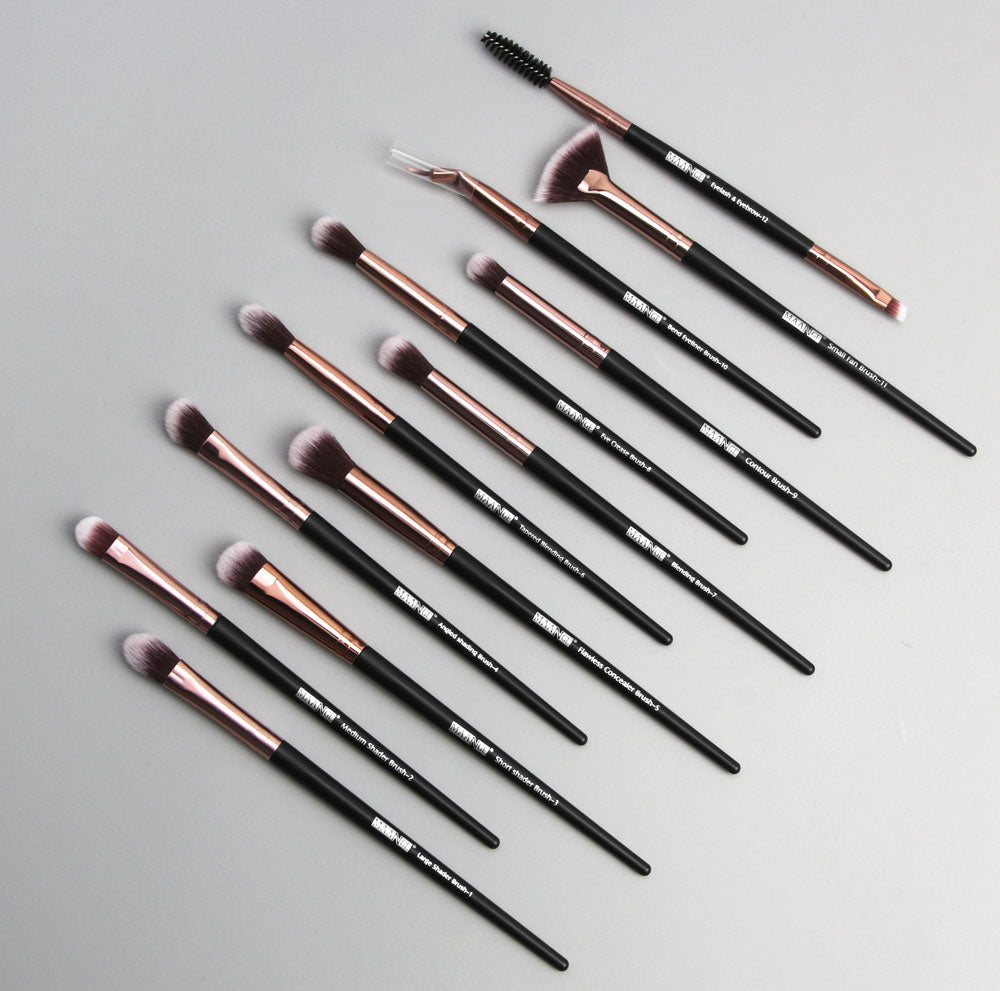 12 Pcs/lot Makeup Brushes Set Eye Shadow Brushes Blending Eyeliner Eyelash Eyebrow Brushes for Makeup Brochas Maquillaje