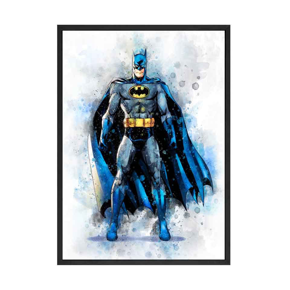 Superheroes Watercolor Art Print Avengers Marvel Hulk Batman Superman Captain America Birthday Gifts Wall Pictures for Boys Room