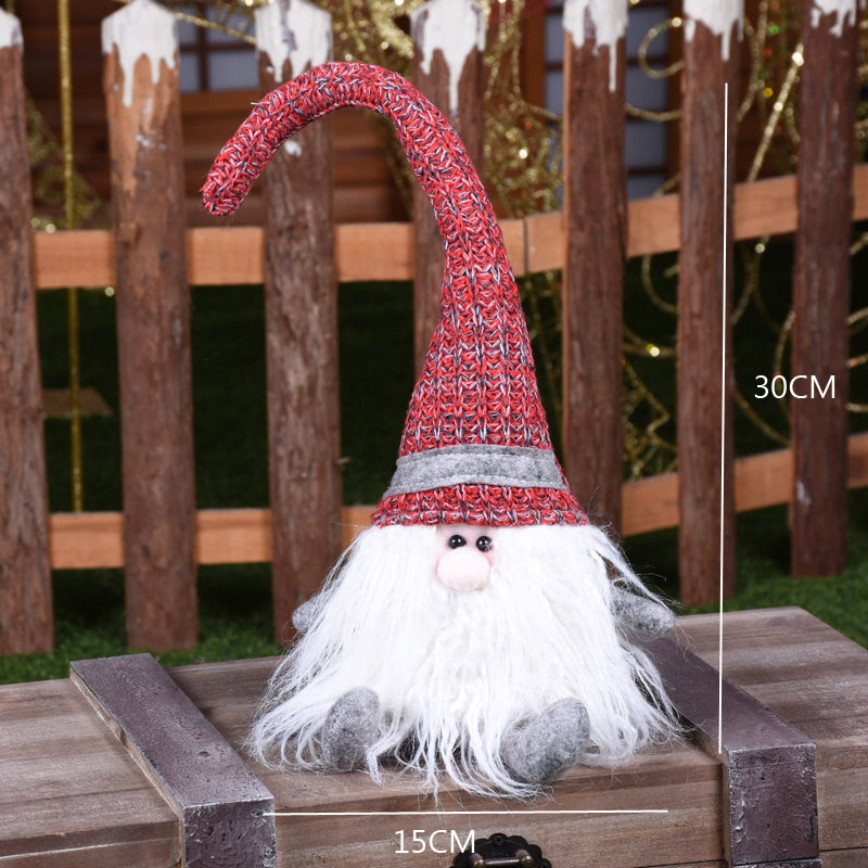 Big Size Christmas Dolls Retractable Santa Claus Snowman Elk Toys Xmas Figurines Christmas Gift for Kid Red Xmas Tree Ornament