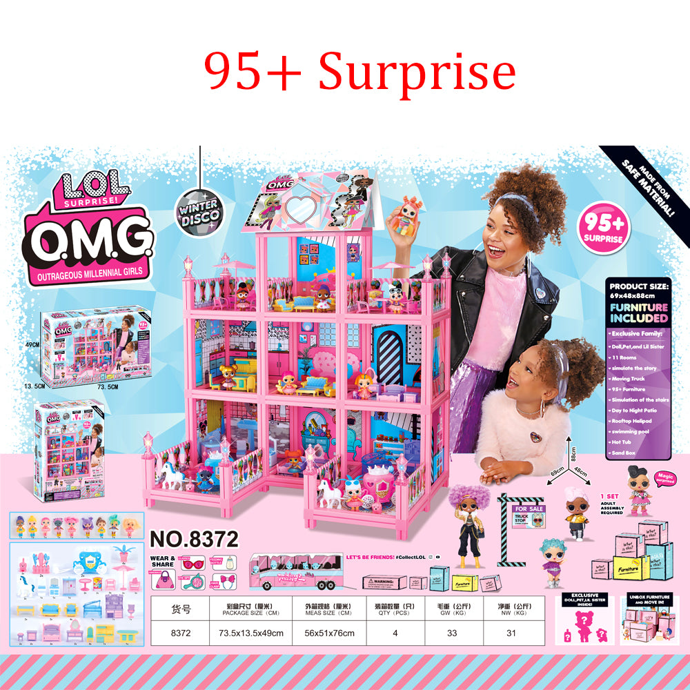 LOL Surprise Original House with 85+ Surprises! Christmas Gift for Children Play House Toy for Girl
