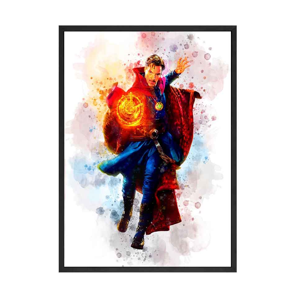 Superheroes Watercolor Art Print Avengers Marvel Hulk Batman Superman Captain America Birthday Gifts Wall Pictures for Boys Room