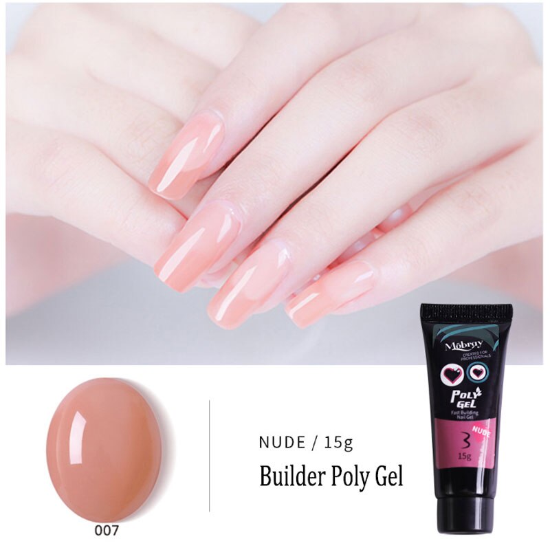 Polygel Nail Acrylic poly gel Pink White Clear Crystal UV LED Builder Gel Tips Enhancement Slip Solution Quick Extension Gel