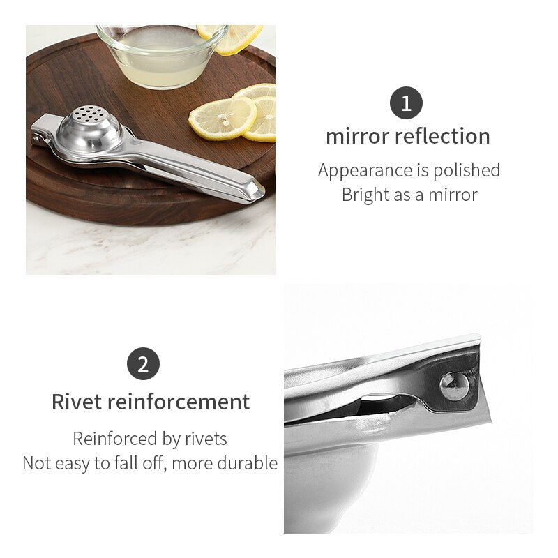 Practical Kitchen Tools Lemon Squeezer Stainless Steel Orange Juicer Fruit Juice Reamers Fast Handle Press Multifunctional Tool