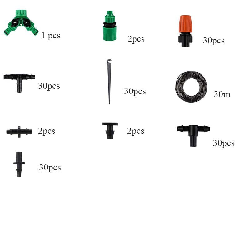 30M Drip irrigation Automatic Garden Watering System Kit  Garden Irrigation Watering Micro Drip Mist Spray Cooling System