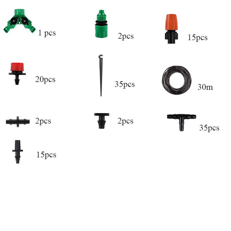 30M Drip irrigation Automatic Garden Watering System Kit  Garden Irrigation Watering Micro Drip Mist Spray Cooling System