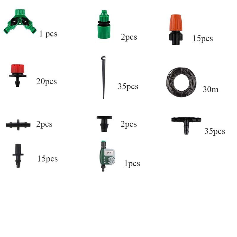 30M Drip irrigation Automatic Garden Watering System Kit  Garden Irrigation Watering Micro Drip Mist Spray Cooling System